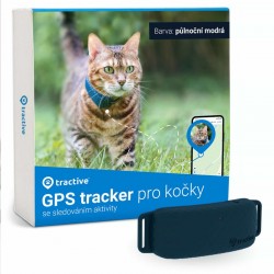 Tractive GPS lokatorius katėms - vidurnakčio mėlyna
